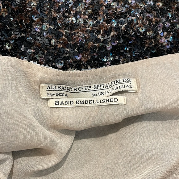 AllSaints Iconic Dreamcatcher Dress Sequin Embellished - UK 14 US 10 - Picture 6 of 7